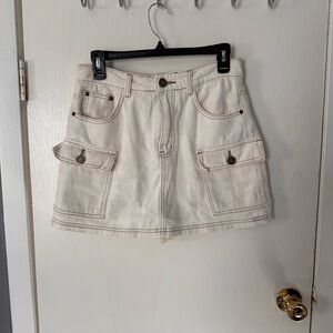 DISSH Cream A-Line Skort with Pockets